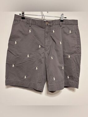 Polo Ralph Lauren Men's "All Over Pony" Classic Fit 8” Shorts - Size 36- Gray